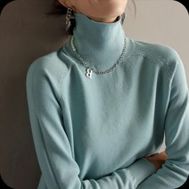 여성 니트티 가을 겨울 터틀넥 긴팔 이너 티셔츠 4B679