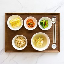 사각 손잡이 애쉬목 논슬립 우드 트레이 카페 원목 국산 나무 쟁반, 손잡이홈