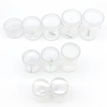 납작 플라스틱 보관용기 뚜껑 소분공병 7CM - 120ML