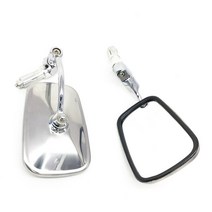 범용 크롬 라운드 백미러 바 엔드 사이드 미러 오토바이 쵸퍼 스쿠터 카페 레이서 액세서리 2 개, 01 은