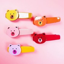 UD-13 아크릴 곰돌이 유아헤어핀 아동머리삔 집게핀