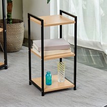 3단 미니협탁 침대협탁, 화이트(연회색)