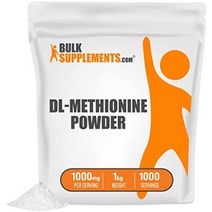 bulksupplements.com dl-메티오닌 분말 - 메티오닌 보충제 - 아미노산 보충제 - 콜린 보충제 - 아미노산 영양 보충제(100g - 3.5oz), 가루, 2.2파운드(1팩)
