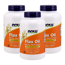나우푸드 플랙스 오일 1000mg 베지 소프트젤, 120개입, 3개