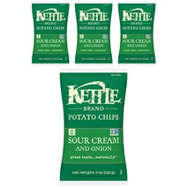 케틀푸즈 포테이토 칩 사우어 크림 앤 어니언 글루텐 프리, 142g, 4개