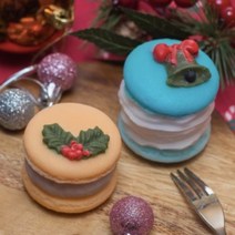 수제몰드 - 크리스마스 마카롱 & 뚱카롱 6종 필링 7종 (선택), 5번 - 크리스마스 트리 입체 뚜껑