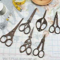 빈티지 공예 엔틱 자수 DIY 미니 가위 다꾸 다이어리꾸미기, E (ET-169)