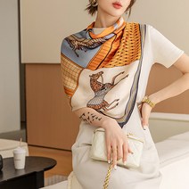 명품 패턴 데일리 여성 실크스카프 머플러(2디자인)