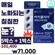 6개월분(6박스)종근당건강 루테인지아잔틴 식약처 인증 식물성 건강기능 눈 노화 침침 황반 색소 밀도 건조 관리 유지 도움 영양제 식품 알약케이스