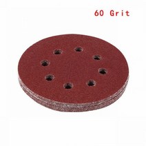 연마재 10X 5 인치 125 mm 라운드 샌드페이퍼 8 홀 디스크 거친 모래 60-1000 후크 및 루프 샌딩 폴란드어, 60