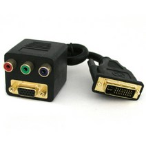 0K 케이블 젠더짹 G2266 DVI 분배기~ DVD 1포트 D SUB 1포트~DVI I 지원~동시 분배 불가