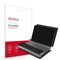 스코코 KT 플립북 14 2in1 유니스킨 전신 외부보호필름 3종, 플립북14 2in1 전신, 02-1. 레더_블랙