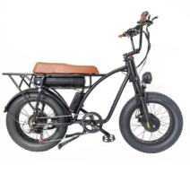 랑케레이시 전기자전거 lankeleisi official store 면세 SMLRO 레트로 카고 전기 자전거 48V 1000W 2000W 듀얼 모터 Ebike 18AH MTB 20, With Rack A, 7, 1000W 18AH