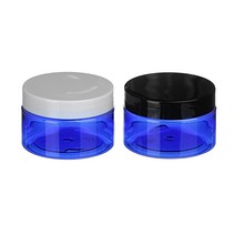 [허브스프레이] PET 크림용기 20g 30g 40g 50g 100g 150g 200g 250g DIY 소분 용기 슬라임통, 100g청색 검정캡, 1개