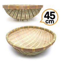 촘촘한 대나무겉대 원형바구니 45cm (채반 광주리 소쿠리 청국장, 45x15cm