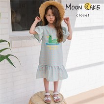 문케이크클로젯 SWIMMING DUCK Big ruffle OPS Mint 원피스