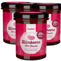 슈카 Xucker raspberry jam 독일 라즈베리 스프레드 잼 220g, 4팩
