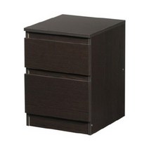 이케아 35x49cm KULLEN 쿨렌 서랍장 침대 협탁 2단 수납장 화이트 블랙브라운 703.557.28 / 303.557.06, 블랙브라운303.557.06, 이케아기본포장