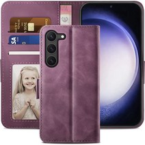 삼성 갤럭시 S23 플러스 울트라 5G 지갑형 카드수납 다이어리 휴대폰리 케이스 S23 plus ultra Leather wallet case 적용+지문인식 보호필름 증정 풀세트