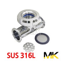 명인코리아 MK 쎄니타리 T형 사이트글라스 스트레너 겸용 2페럴 SUS316L EPDM 메쉬가스켓 (19966), 1개