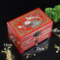 나전칠기 나전칠기보석함 Jin Pingyao 푸시 라이트 칠기 선조 나전 결혼 선물 지참금 상자와 같은 무형 문화 유산, R-빅 레드 캐비넷 아이싱 온 더 케이크