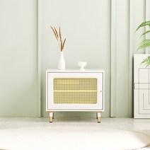 콜솔트 라탄 사이드 테이블 2단 수납 미니 협탁 600 PJD0130