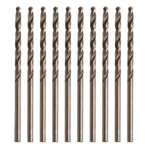 티타늄 코팅 HSS 드릴 비트 세트 10pcs 라운드 Shank 나선형 드릴 나무 금속 키트, 갈색