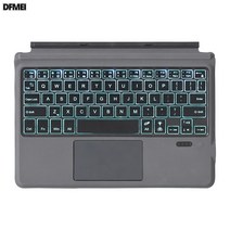 DFMEI surface go2 블루투스 키보드 10인치 go1 칠색 발광 터치 블루투스 키보드 마그네틱 적용, 백라이트, 서피스 프로 x용