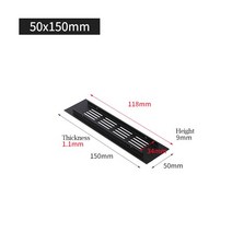 후드기름받이 송풍기 고기집후드다기능 50x150-400mm 에어 벤트 그릴 교체 환기 커버 액세서리 찬장용, 01 50x150mm
