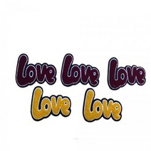 영화사 영화사 깜찍한 LOVE 레터링 와펜 세트 보풀 자수와펜 (3692966)