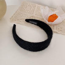 은꽃밴드 니트와이드머리띠 여성 헤어밴드