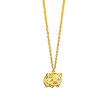쥬미에르 24k 순금 컷팅 꽃돼지 목걸이 줄포함 3.75g