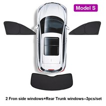 쉘터텐트 원터치 돔 쉘터 대형 그늘막 캠핑 테슬라 모델 3 Y X S 용 자동차 선 셰이드 윈드 실드 차양 커버 프로텍터 전면 사이드 윈도우 개인 정보 보호 블라인드 쉐이딩 키즈, 22 MS 2FR side1trunk 3p