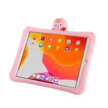 아이패드 에어4 10.9 안전 동물 실리콘 케이스(돼지) 아이 에바폼 스탠드 거치대 애플 패드, 그린(개구리)