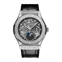 허블롯 티타늄 클래식 퓨전 에어로퓨전 달상 시계 42mm, OS