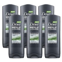 도브 맨 케어 바디 페이스 워시 미네랄 앤 세이지 400ml / 13.5 Fl Oz X 6 팩 케이스 독일산, Sage