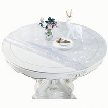 비트라테이블 클래시콘테이블 10mm PVC 식탁보 원형 투명 테이블 필름 보호 패드 매트 부드러운 유리 식탁 방습, Cosmos+55CM