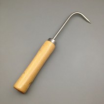 정원 도구21.5cm 단단한 탄소강 분재 도구 후크 나무 손잡이 내구성 잔디 강력한 뿌리, 02 White