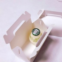 배꼽대장 손잡이 투명창 무지 선물상자 24매, 무지상자 화이트  24매