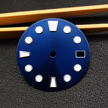 스쿠버 다이빙 조명 라이트 수중 전등 Mehni-2.5mm 시계 다이얼 수정 무균 리터럴 슈퍼 밝은 녹색 발광 다, 01 Blue_01 28.5mm