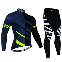 마라톤 싱글렛 사이클링 팀 남성용 저지 긴 소매 세트 MTB 자전거 의류 Tenue Velo Homme 바지 사이클 유니폼 키트, [05] XL, 23-6