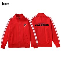 올리브나무도마 럭비 NFL에어텍 Lan Da사냥매 Atlanta Falcons남녀 레저 가디건 후드티 츄리닝, C05-빨간색 2