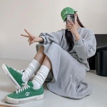브이와이 여자 임부 FW 후레아 보온 민무늬 원피스