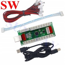 ps2ps3pcxbox360 pcb 아케이드 조이스틱 usb 아케이드 조이스틱 usb 인코더 보드 pc 아케이드 sanwa 조이스틱 아케이드 diy 키트 부품 철권7 조이스틱, 모델 b