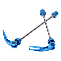 자전거 MTB 산악 자전거 BMX 도로 자전거 용 전면 및 후면 퀵 릴리스 레버 세트 교체 유니버설, 푸른, 강철