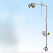 안구 세척기 비상 세척기 긴급 과학실 실험실 눈세척, 수직 ABS 코팅 + 플립탑 세면대