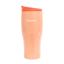 필모아 마카롱 텀블러 700ml 스테인리스 빨대 세척솔 세트, 자몽