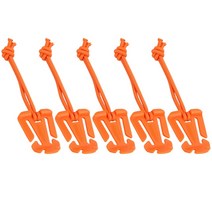 5 개몫 몰리 배낭 Carabiner EDC 탄성 로프 웨빙 교수형 버클 캠핑 고정 클램프 도구, Orange