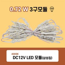 국산 고급형 0.72W LED 3구 모듈 4000K (삼성칩 LED모듈) 3칩, 01번 0.72W 모듈 4000K (개당)