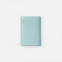 [JAJU/자주] 작고 가벼운 고속 충전 보조 배터리(10 000mAh)_민트, 민트